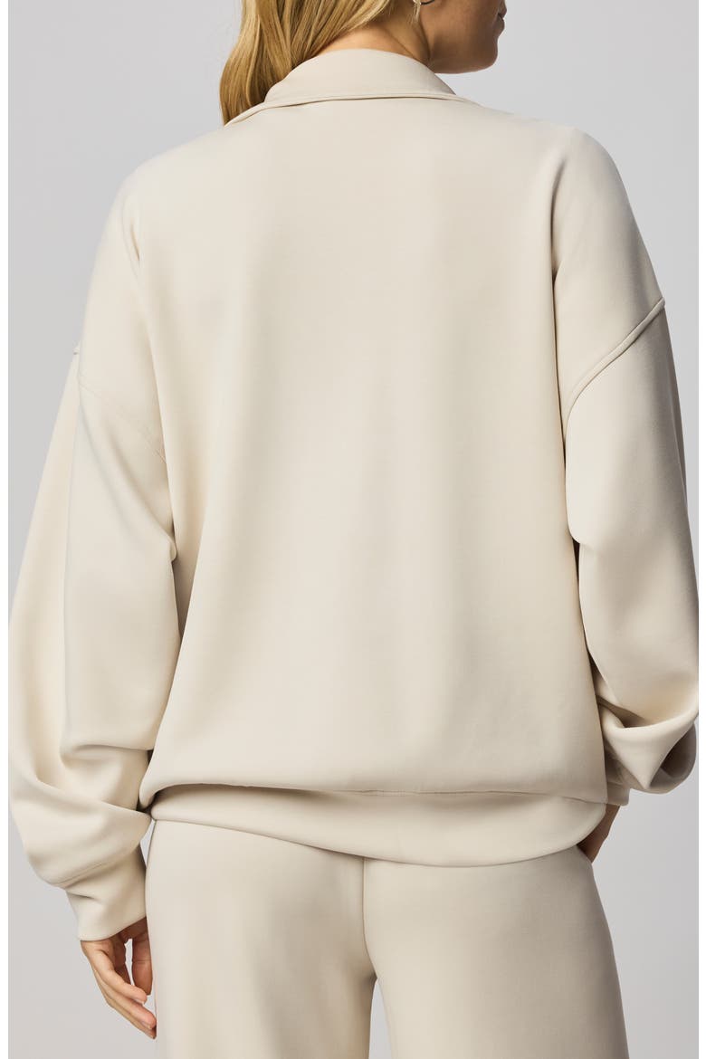 ScubaSoft Quarter Zip Sweater, Alternate, color, PALE OAK WHITE