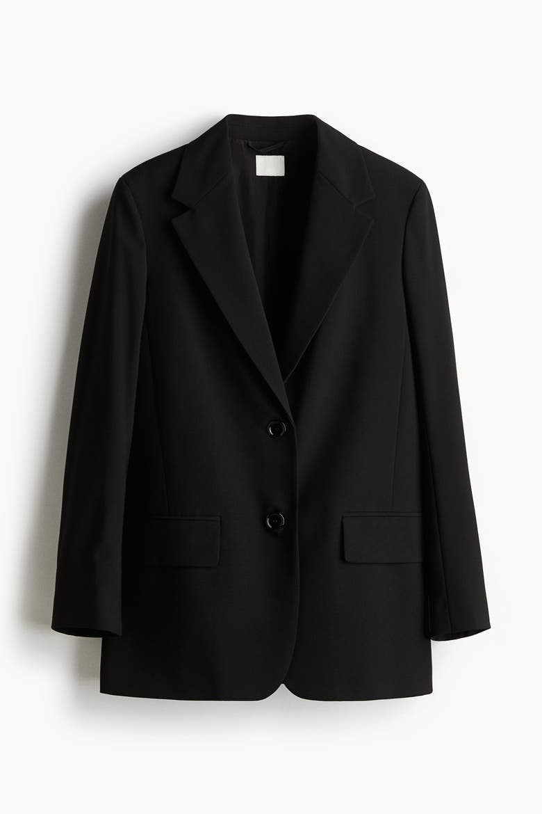 Long Blazer, Alternate, color, Black