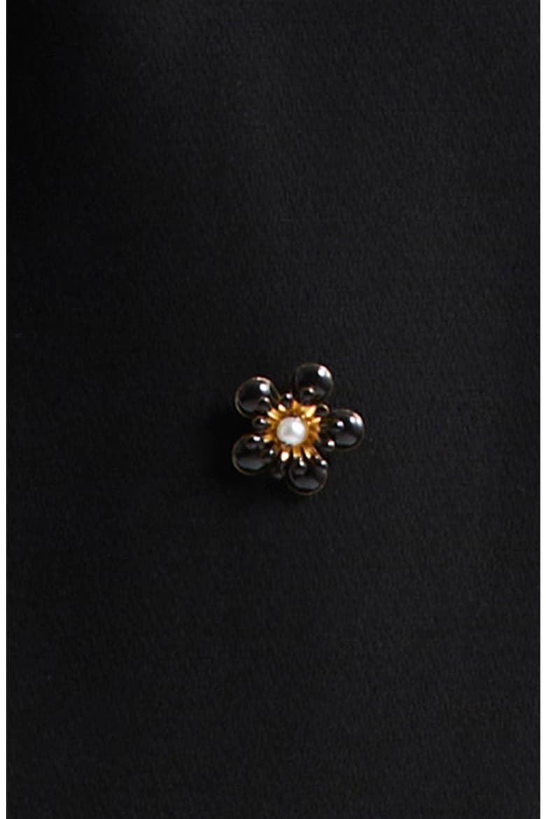 Karlie Enamel Flower Blazer, Alternate, color, BLACK/ MULTI