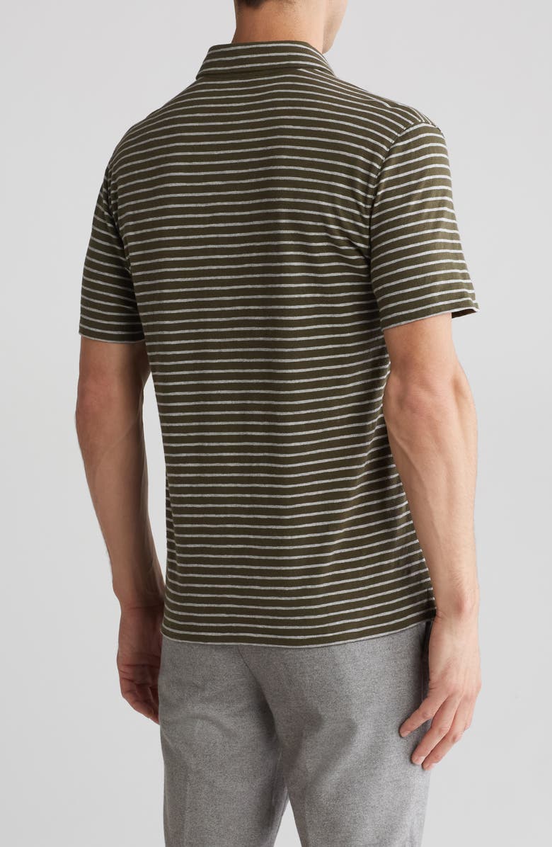 Vince Stripe Cotton Slub Polo, Alternate, color, 