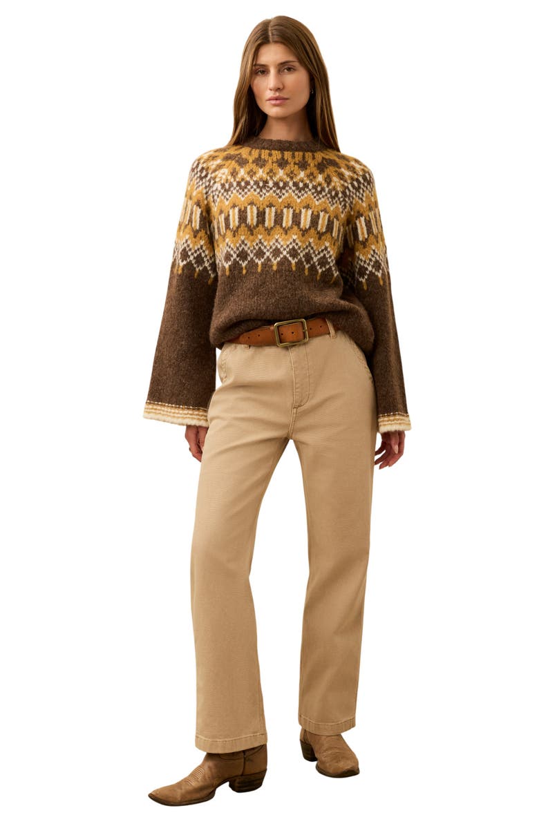 Faherty Summit Fair Isle Alpaca & Merino Wool Blend Sweater, Alternate, color, Harvest Trails