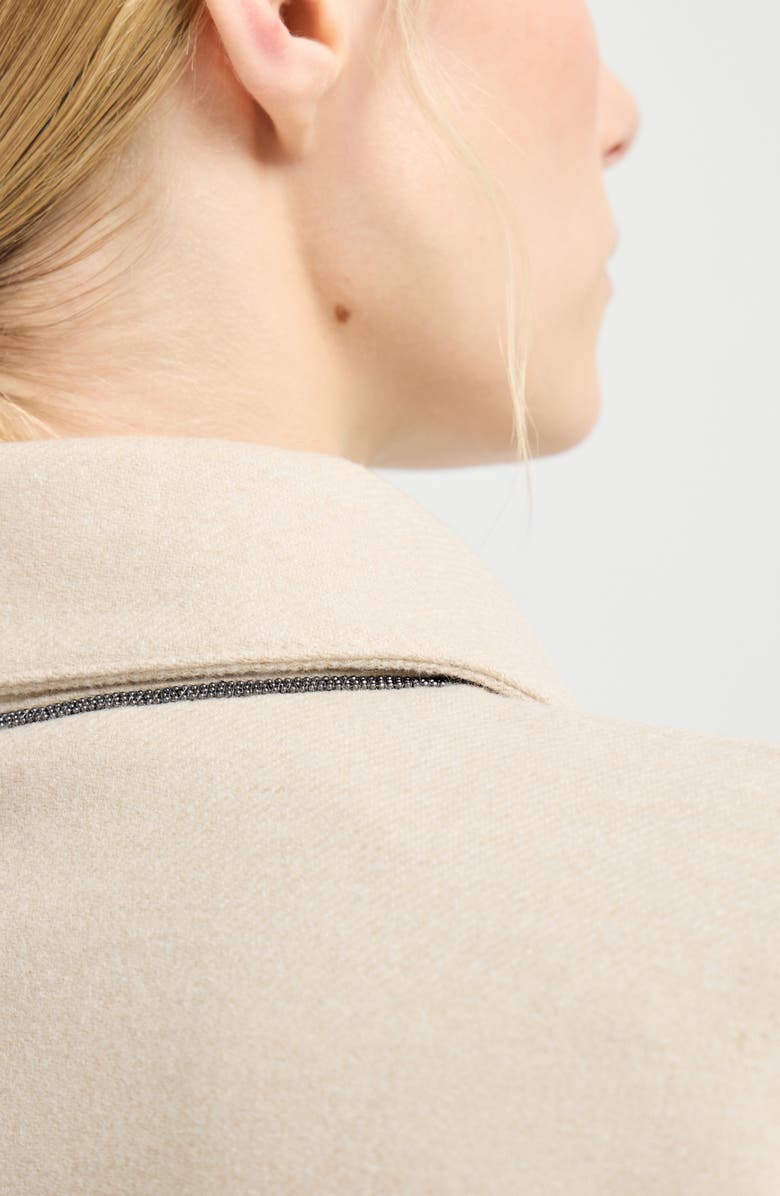 Brunello Cucinelli Lightweight cloth outerwear jacket, Alternate, color, Sand