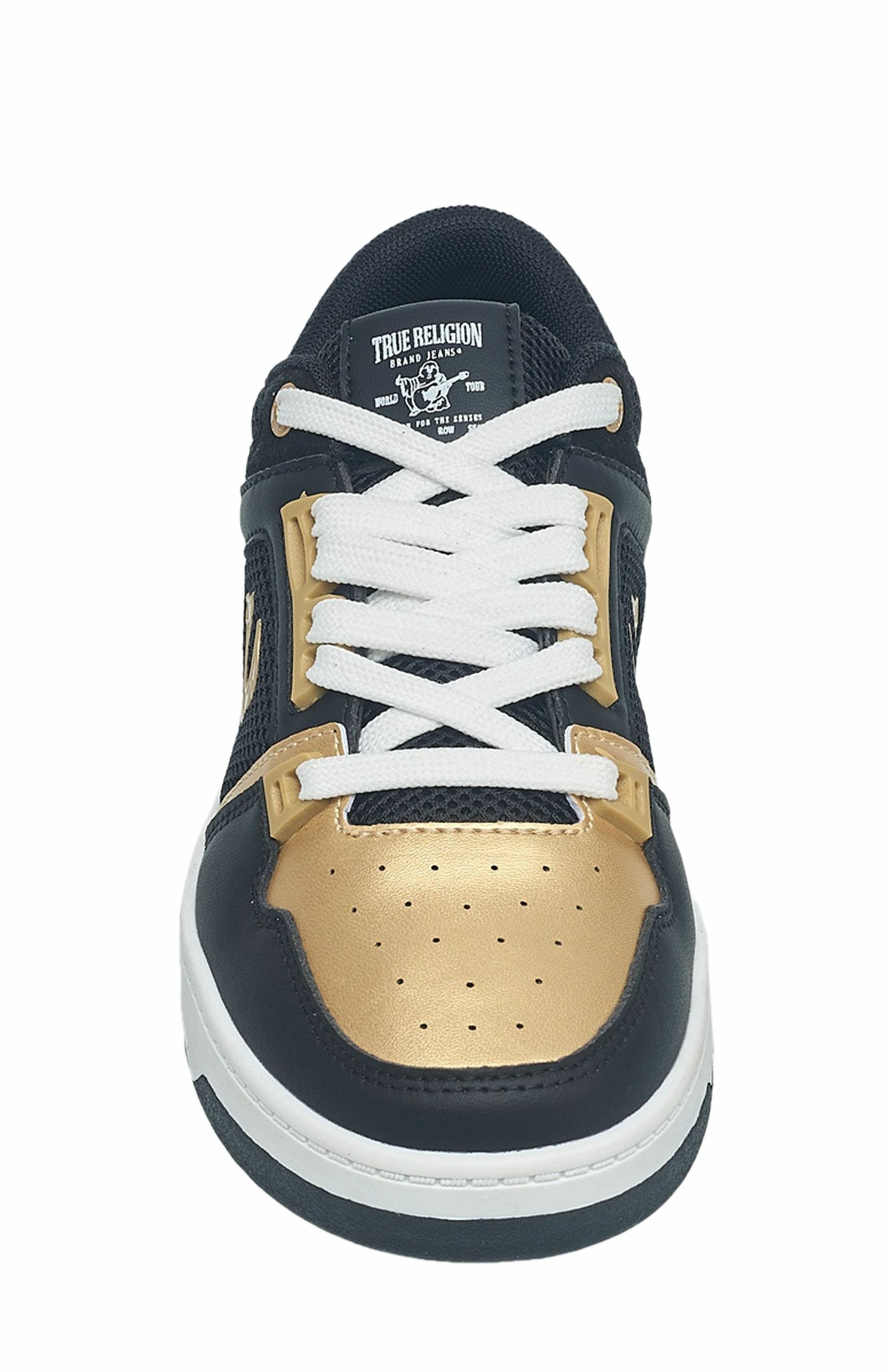True Religion Boy's Trey Court Sneaker, Alternate, color, Black/Gold