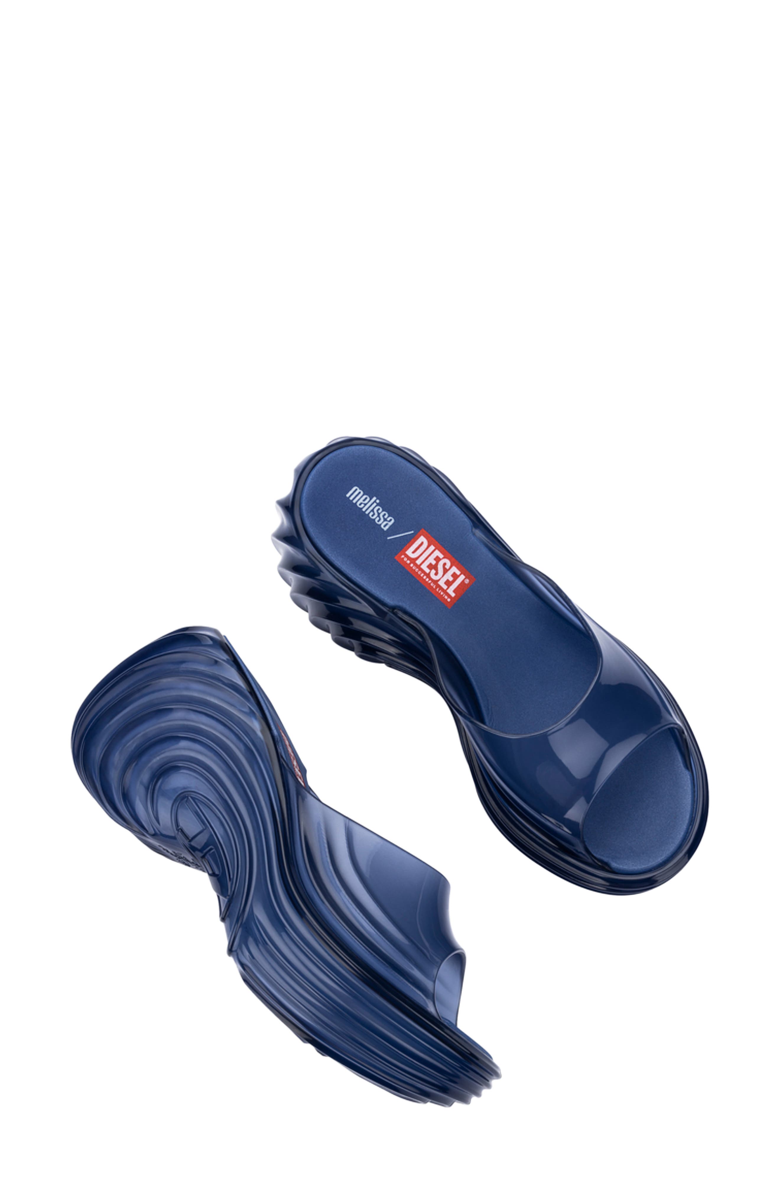 x Diesel Platform Slide Sandal, Alternate, color, TRANSPARENT BLUE