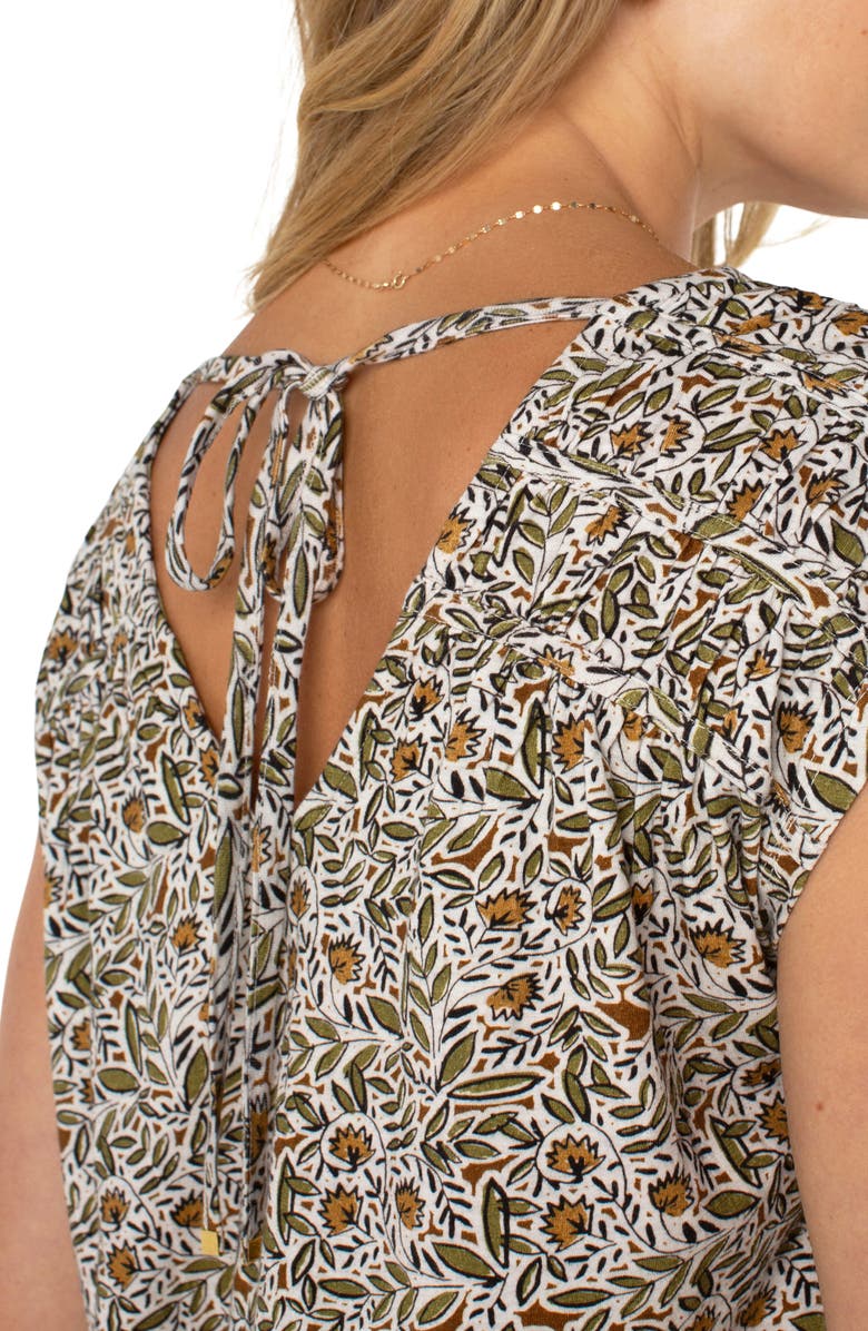 Liverpool Los Angeles Dolman Cap Sleeve Tie Back Top, Alternate, color, Olive Leaf