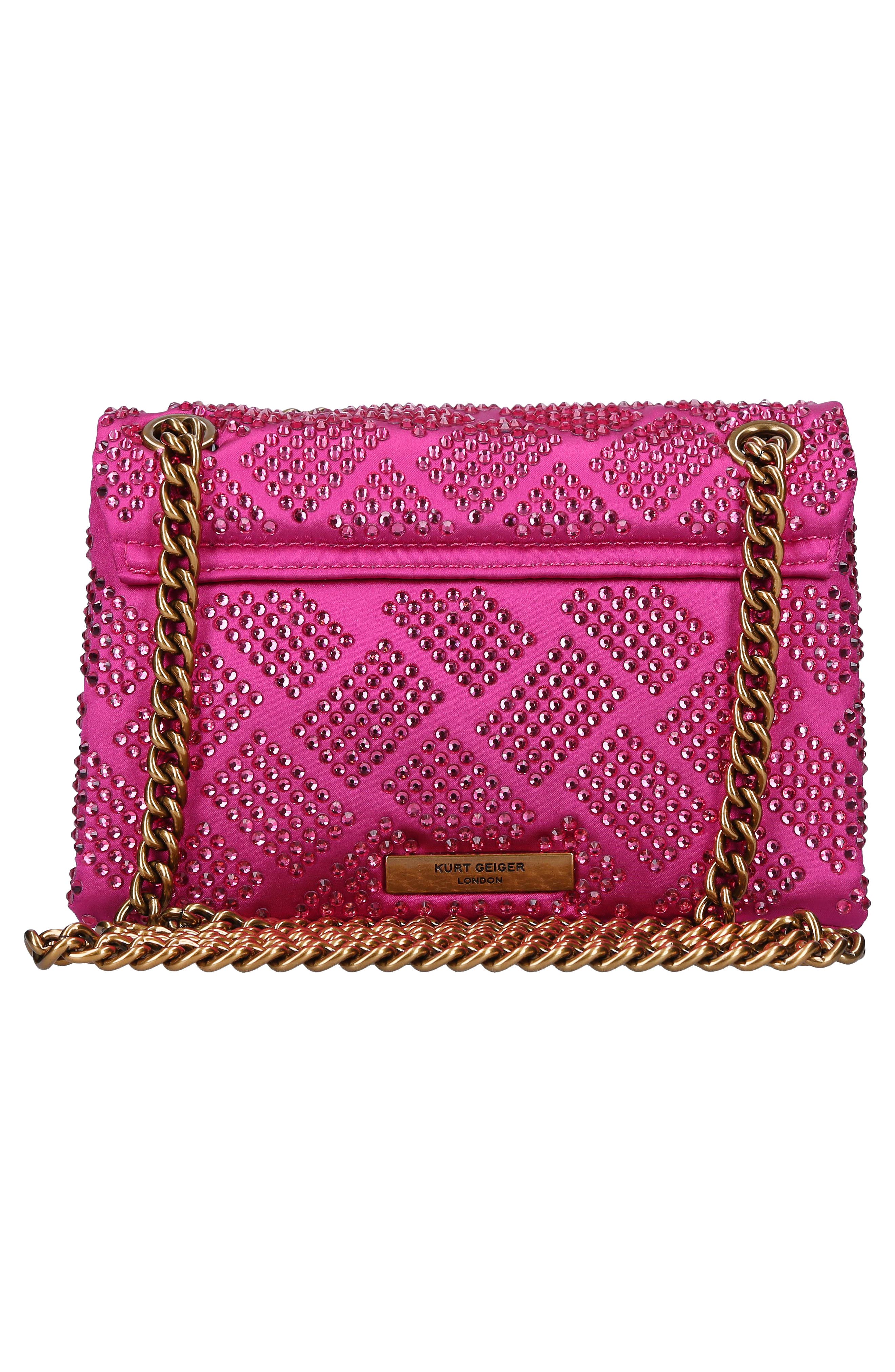 Kurt Geiger London Mini Kensington Embellished Fabric Convertible Crossbody Bag, Alternate, color, 