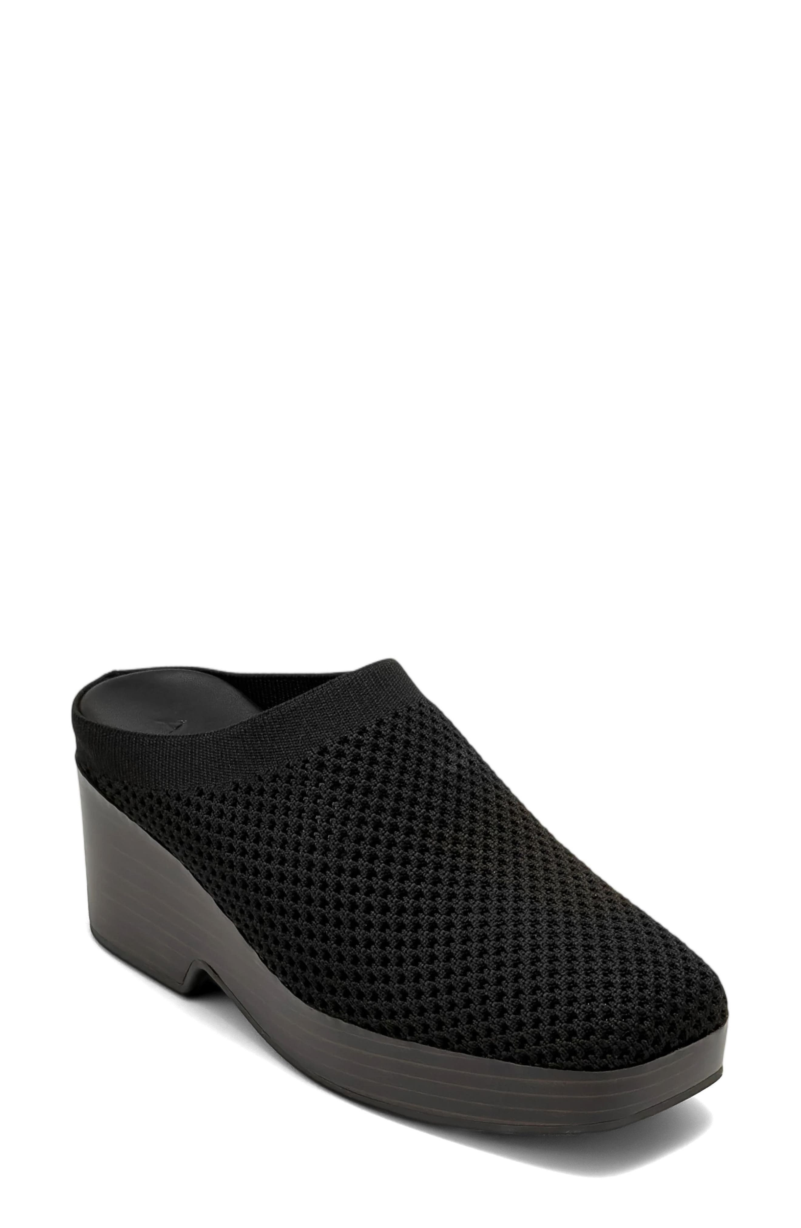 Aerosoles Colombo Mesh Platform Clog, Main, color, Black Open Knit