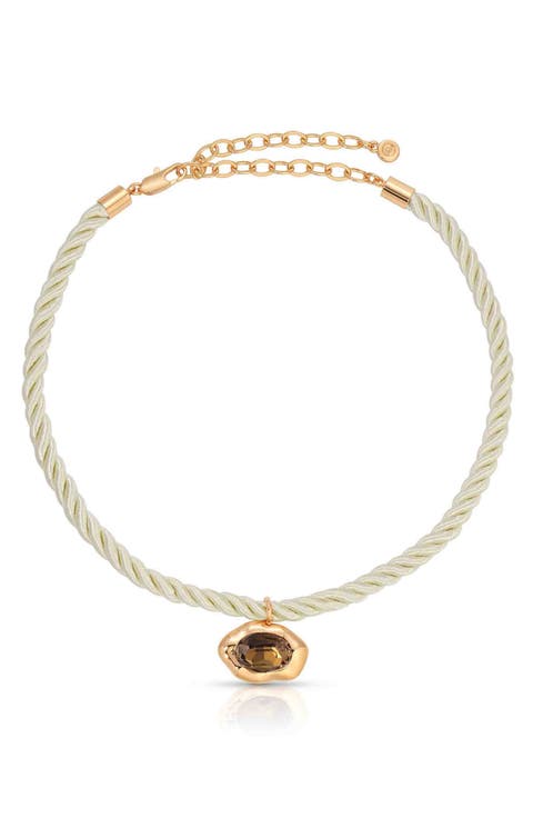Molten Pendant Rope Necklace