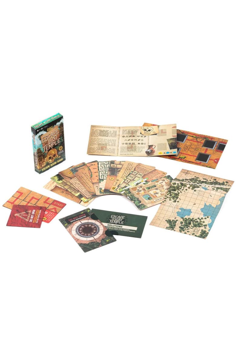Escape from the Lost Temple Escape Room Board Game, Alternate, color, Multicolored