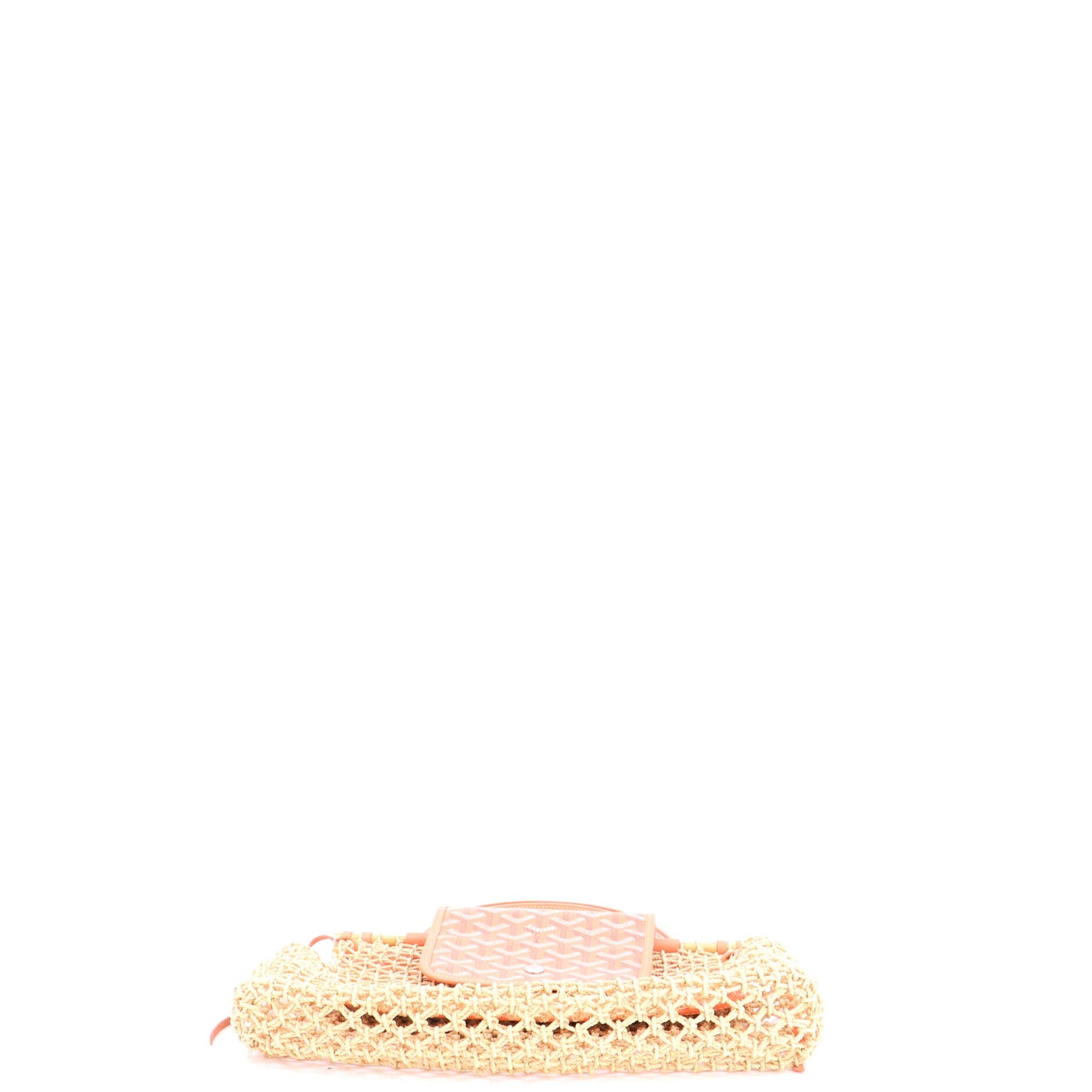 Pre-Owned Goyard Aligre Bag Raffia Net with Coated Canvas, Alternate, color, Pink