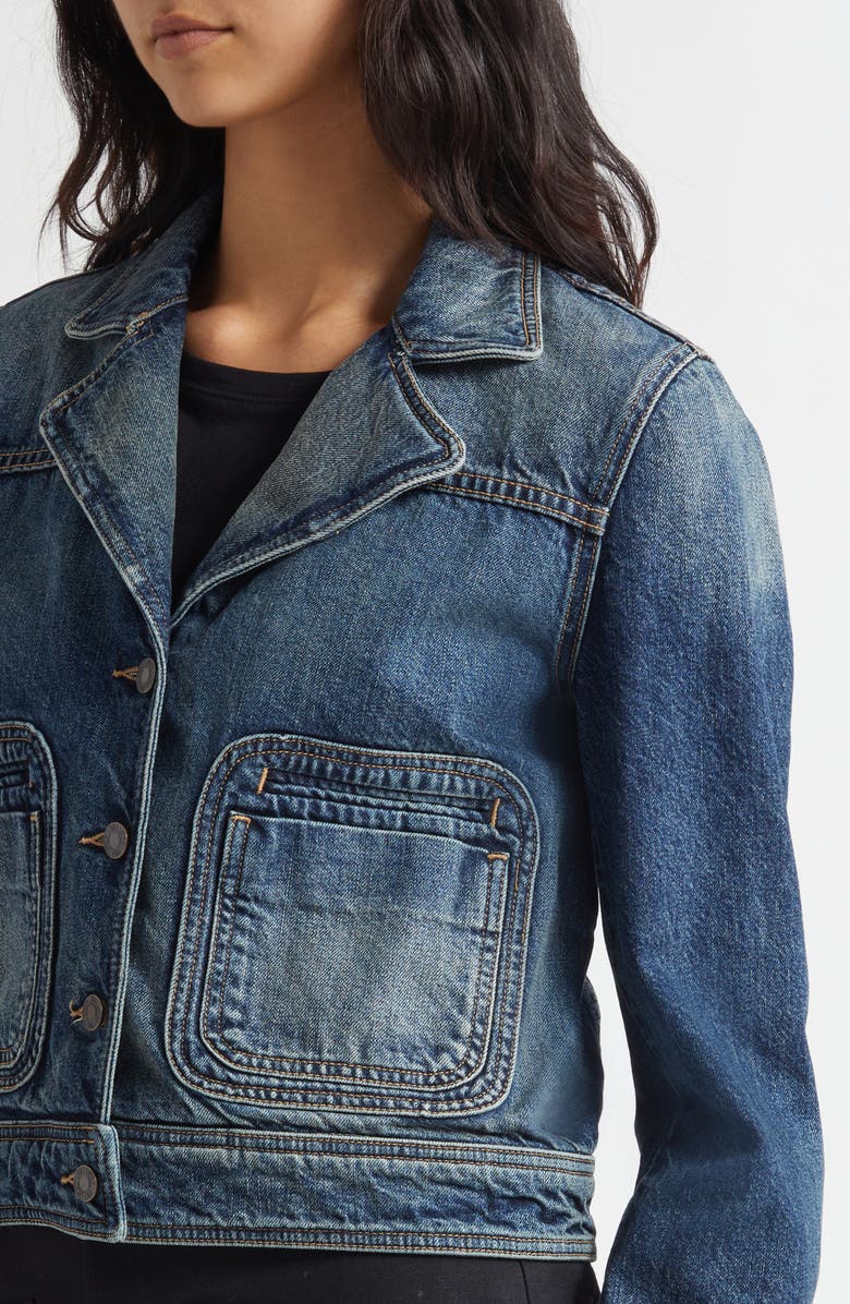 Nili Lotan Georgy Denim Jacket, Alternate, color, Simon Wash