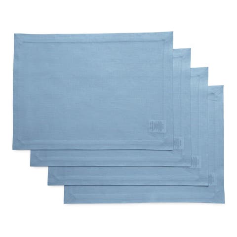 Linen Placemats Set of 4, 14 x 19 Inch for Dining Table, Holiday and Everyday Table Decor - Diana