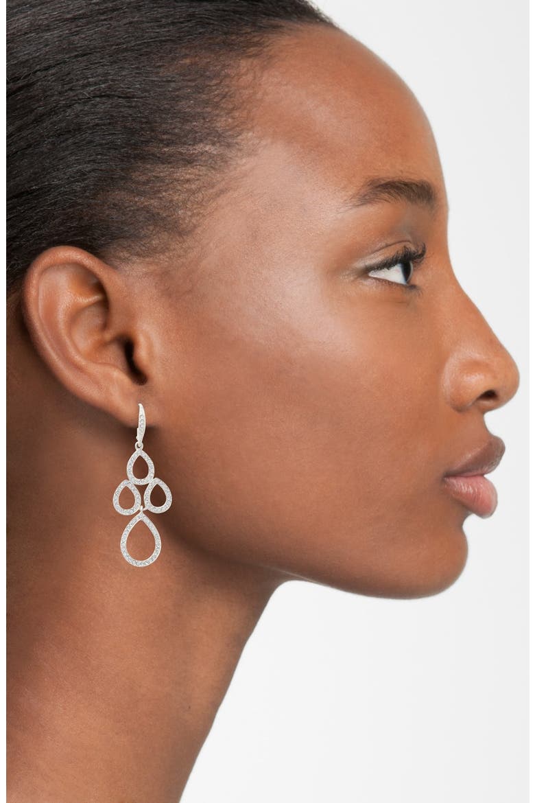 Crystal Chandelier Earrings, Alternate, color, WHITE/ SILVER