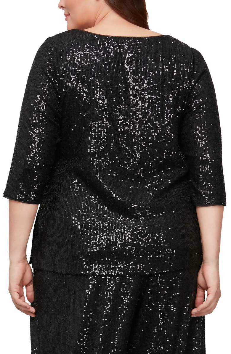 Alex Evenings Sequin Tunic, Alternate, color, 