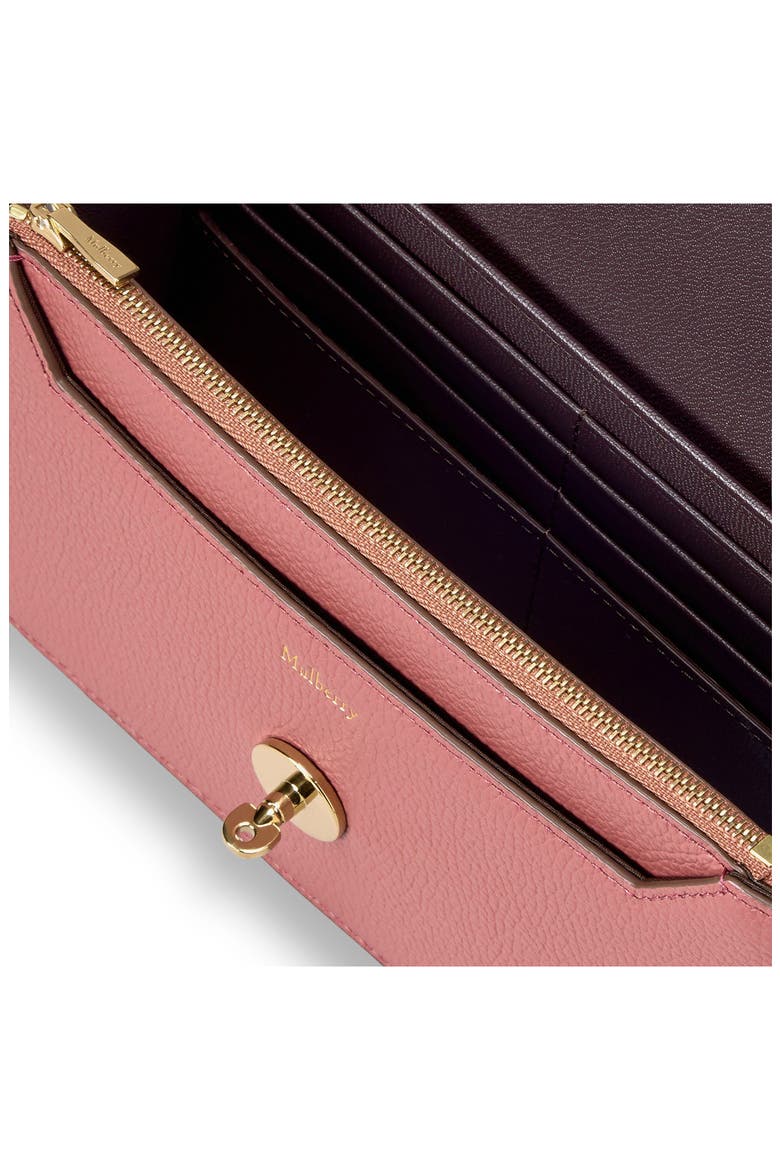 Small Darley Leather Clutch, Alternate, color, PINK SCRUMPY