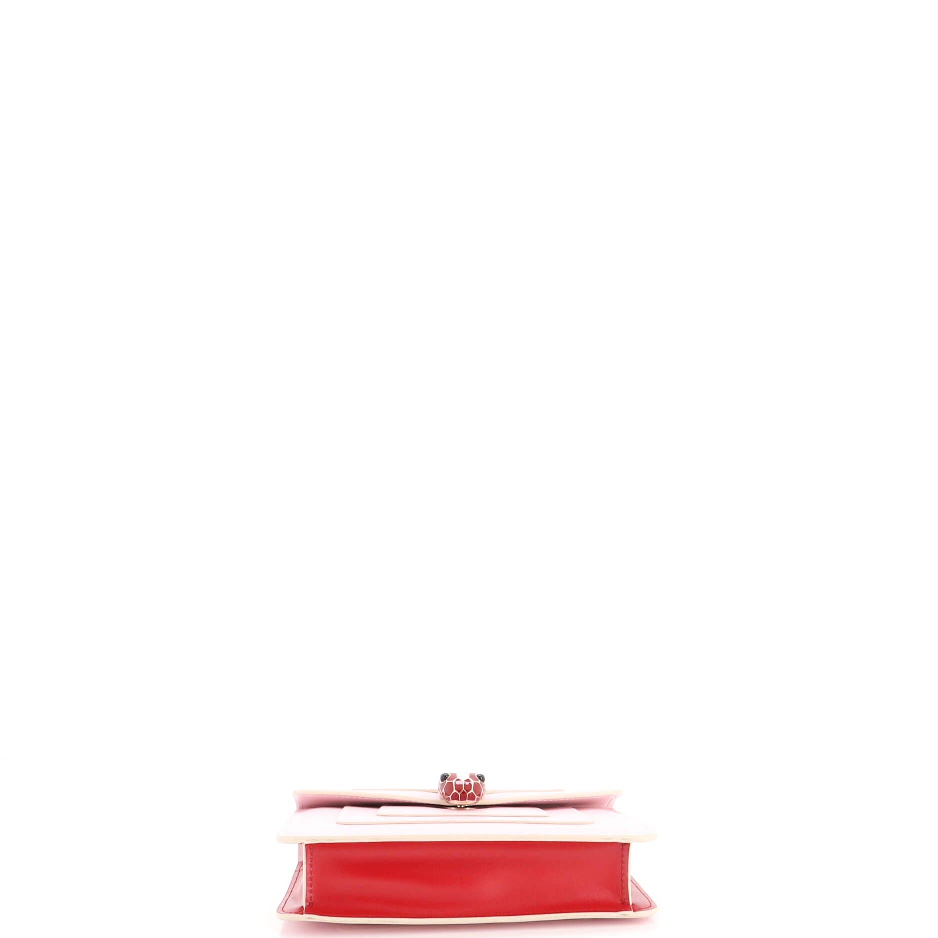 Serpenti Forever Square Shoulder Bag Leather Small, Alternate, color, Pink