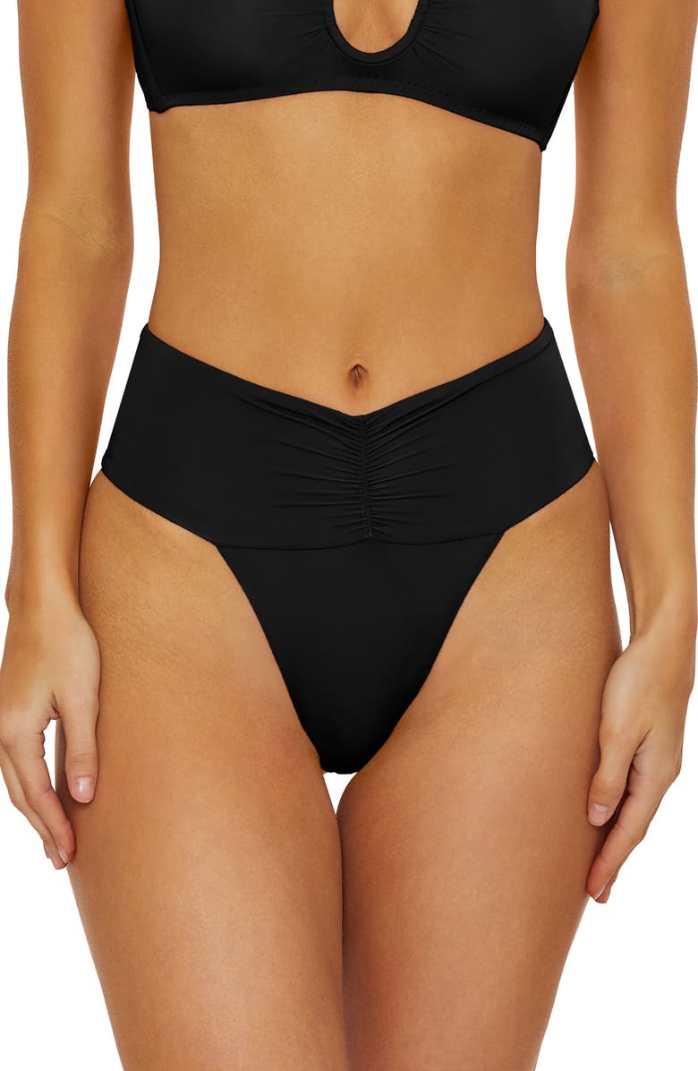 Isabella Rose Belmore Banded Bikini Bottoms, Main, color, Black