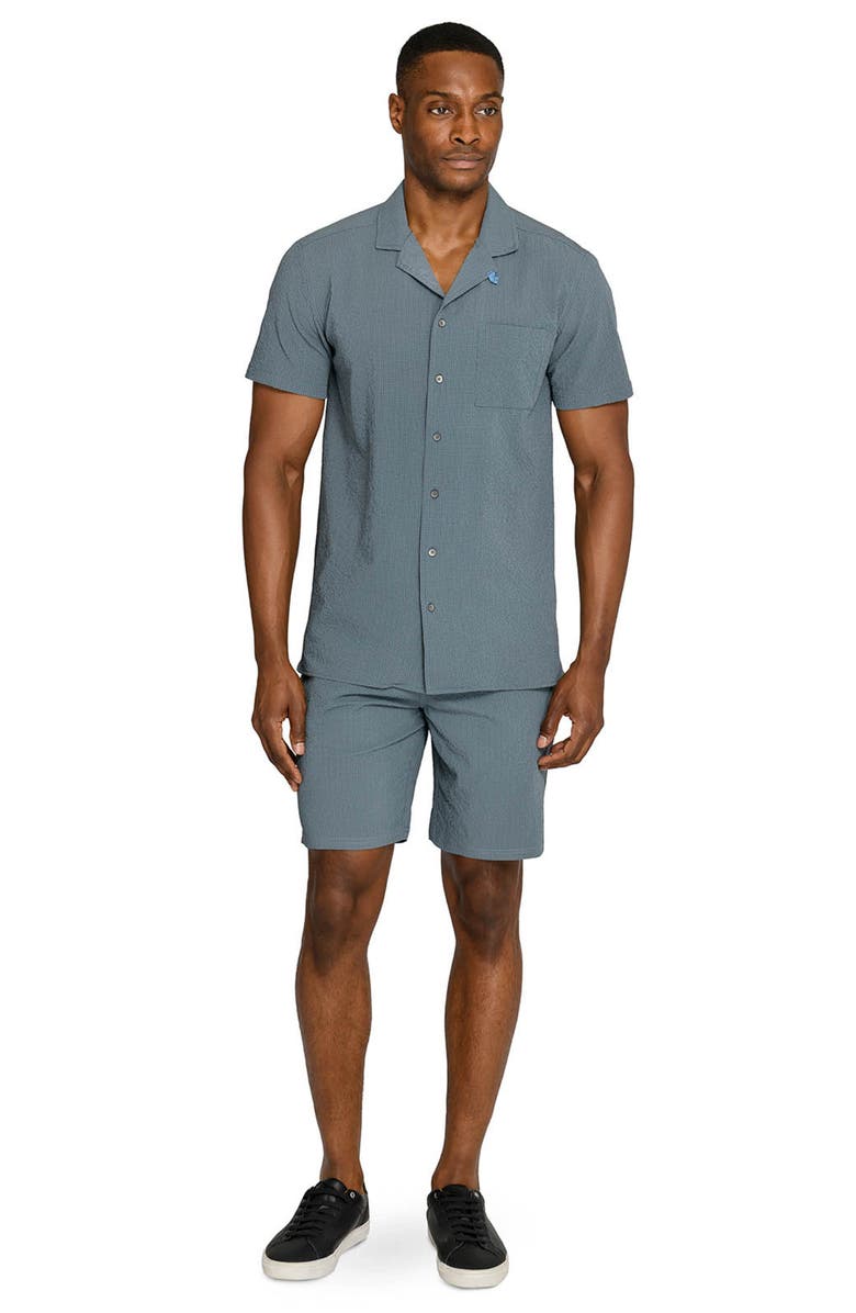 W.R.K Slim Fit Drawstring Seersucker Shorts, Alternate, color, Blue