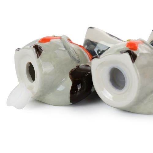 Gibson Home Woodland Raccoon 2 Piece Hard Dolomite Salt And Pepper Set In Multi