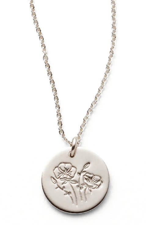 August Birth Flower Necklace