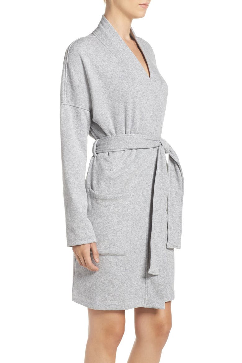 'Braelyn' Fleece Robe, Alternate, color, SEAL HEATHER