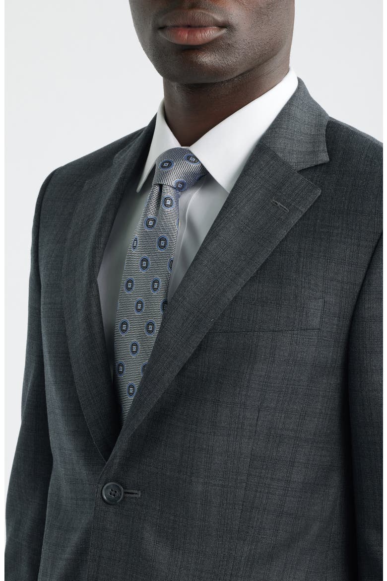 Flynn Classic Fit Charcoal Plaid Wool Suit, Alternate, color, CHARCOAL