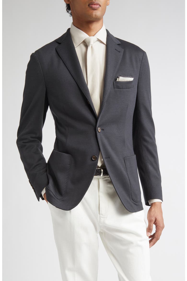 Single Breasted Wool Sport Coat, Main, color, 22 CARBON
