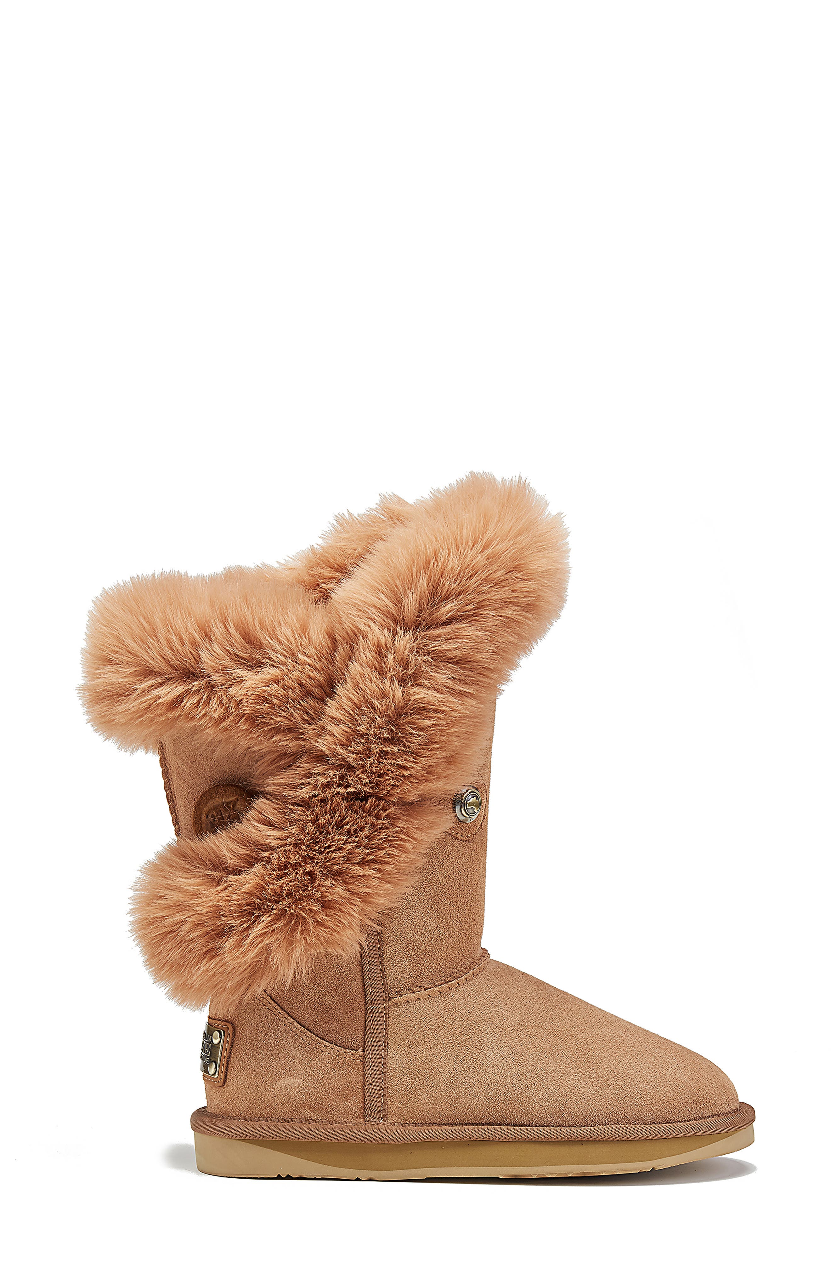 Australia Luxe Collective Nordic Genuine Shearling Lined Short Boot, Alternate, color, Chestnut