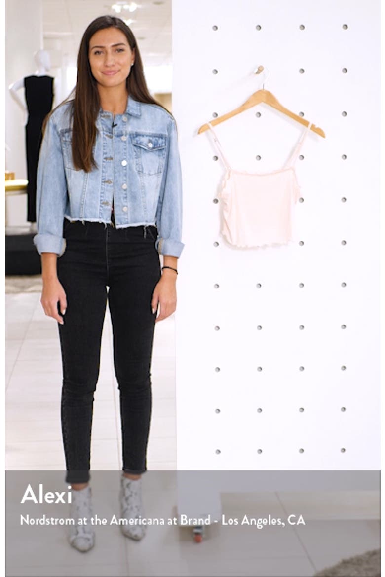 x Claudia Sulewski Ruffle Edge Crop Camisole video