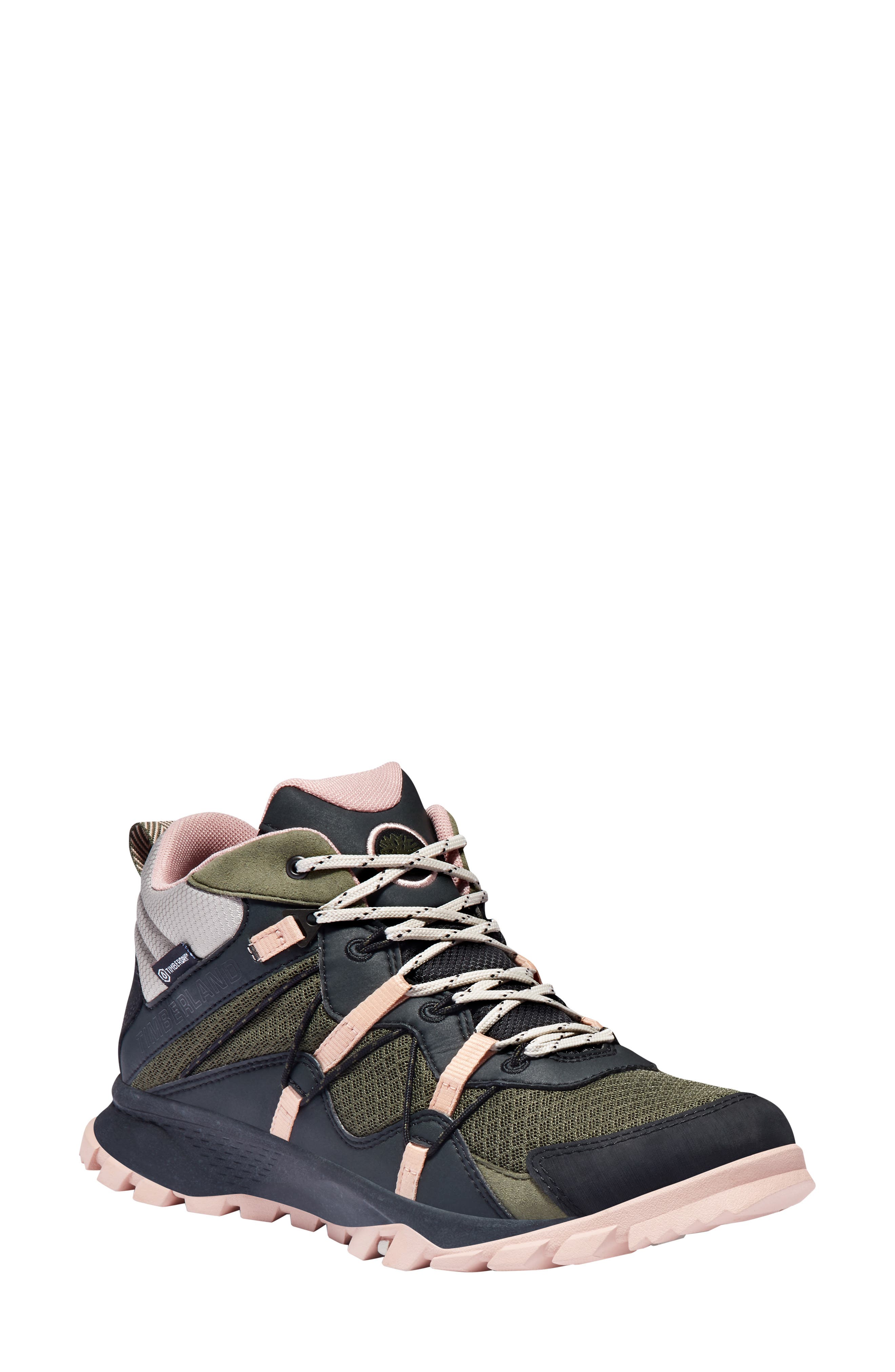 Garrison Waterproof Hiking Boot, Main, color, DARK GREEN MESH