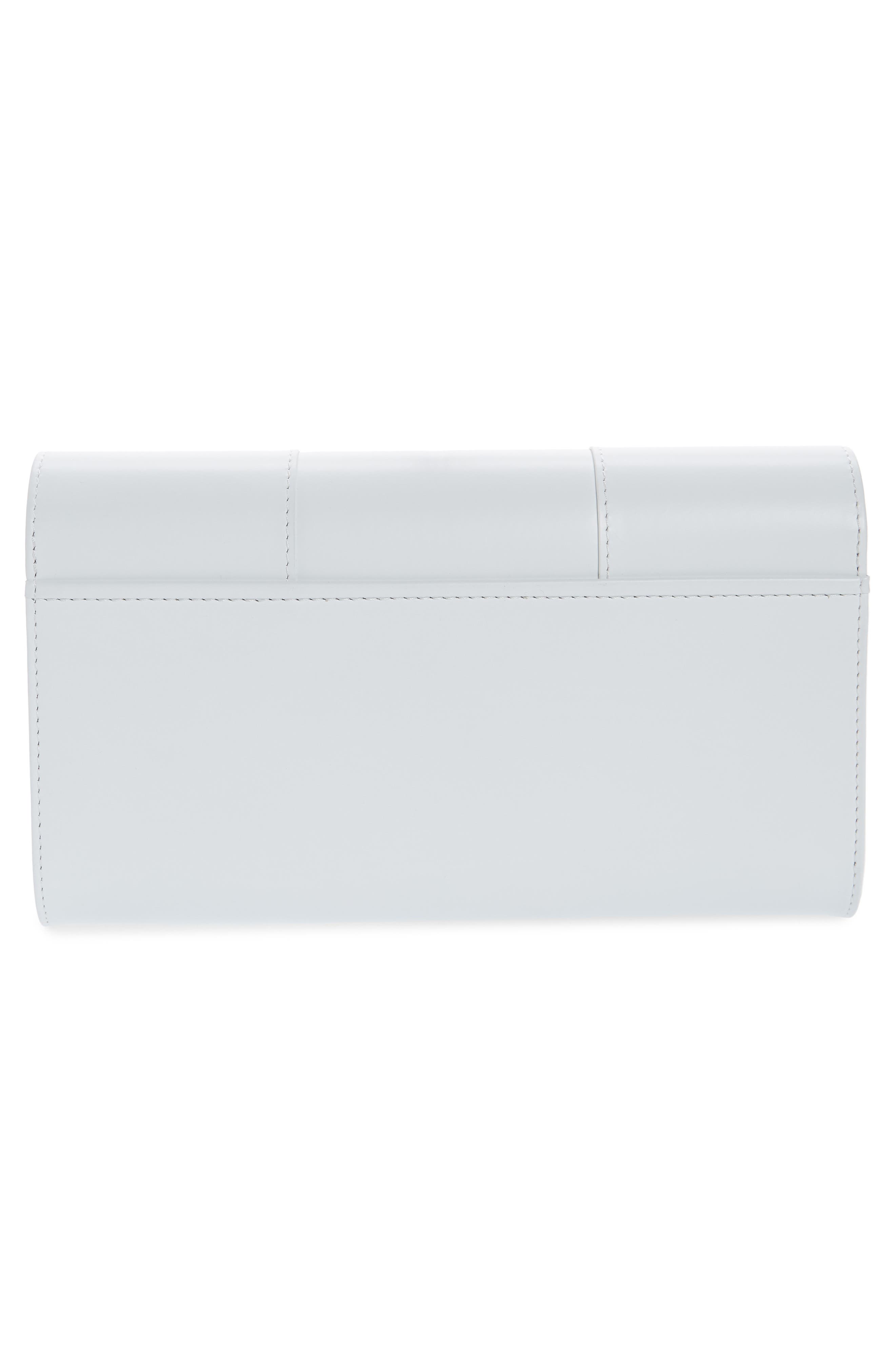 PERRIN La Croisette Crystal Embellished Leather Clutch, Alternate, color, 