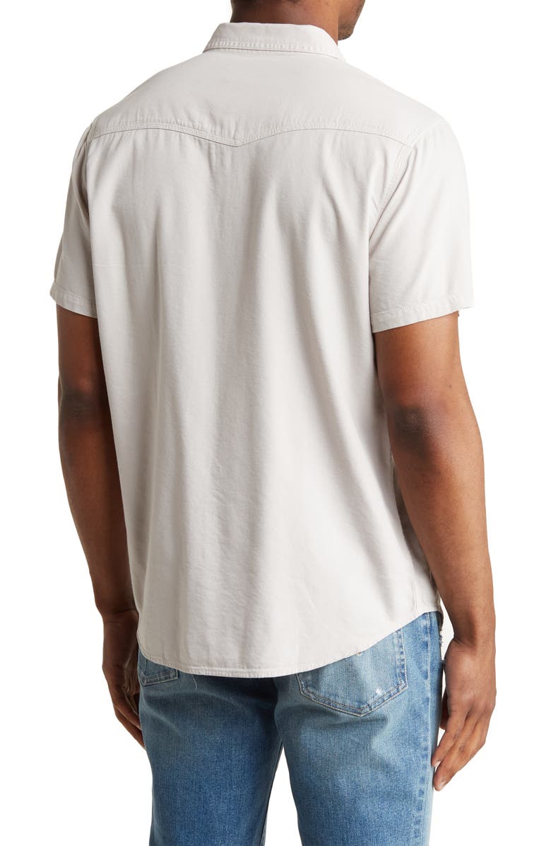 Lucky Brand Western Short Sleeve Shirt, Alternate, color, Oatmeal