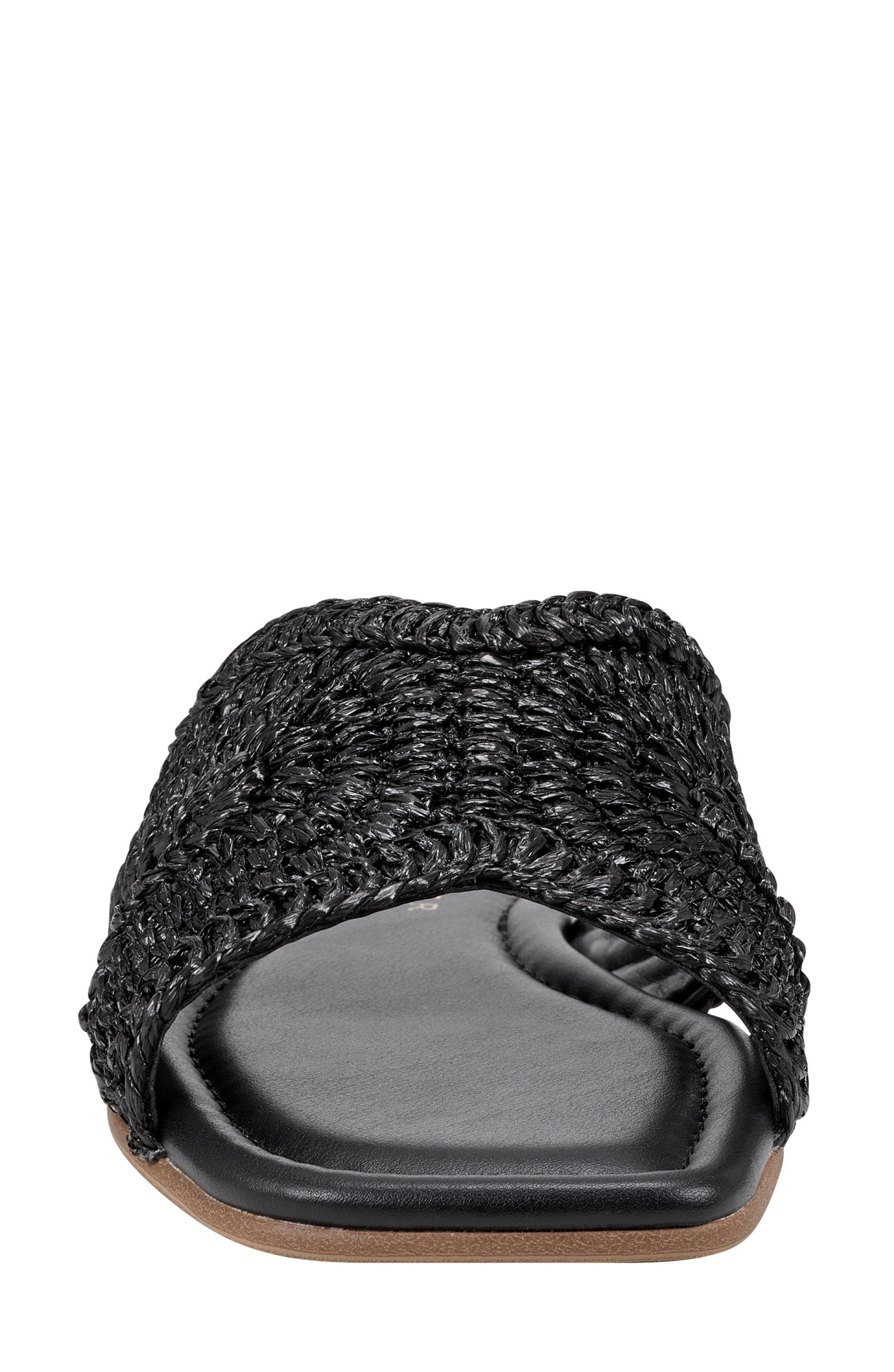 Marc Fisher LTD Narda Raffia Slide Sandal, Alternate, color, Black