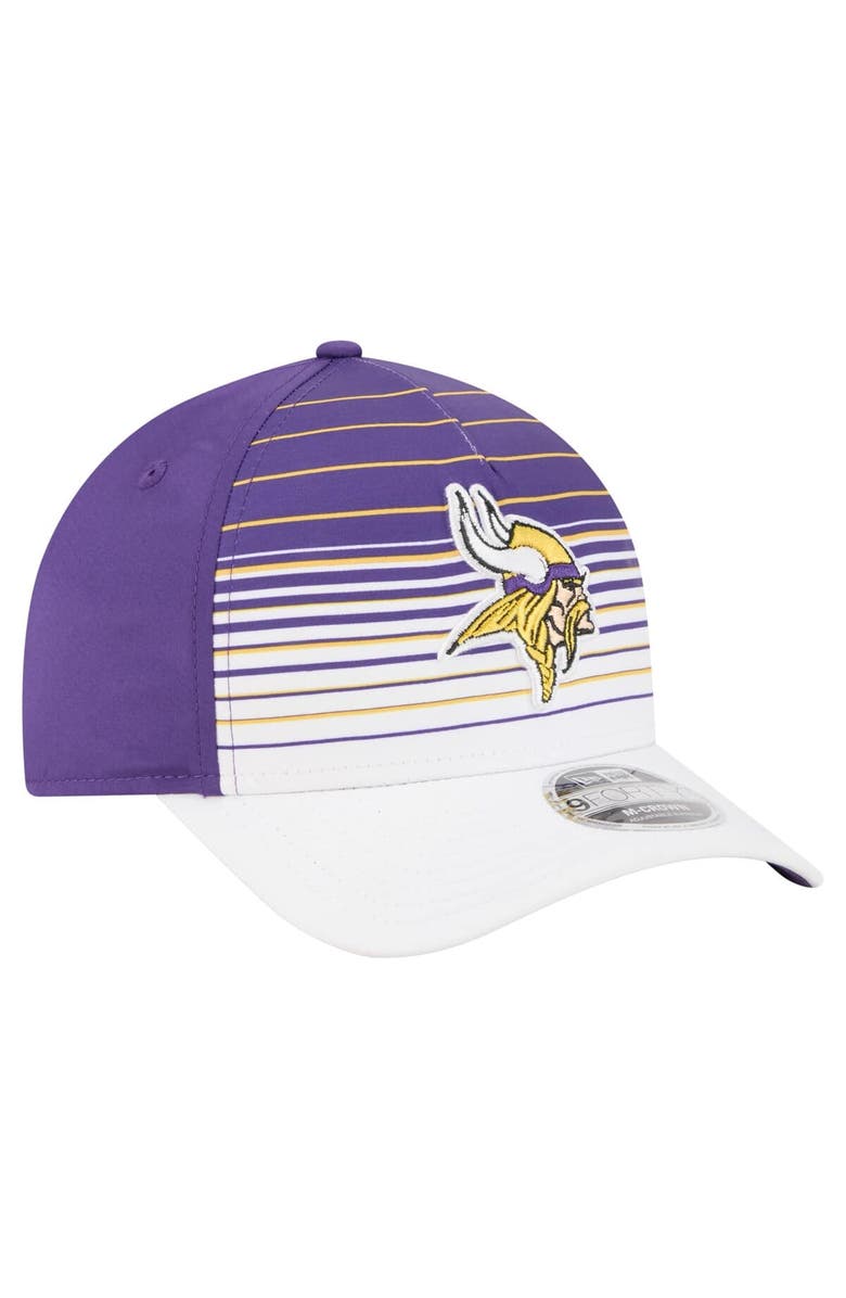 New Era Men's New Era White/Purple Minnesota Vikings Adventure Gradient 9FORTY M-Crown A-Frame Adjustable Hat, Alternate, color, White