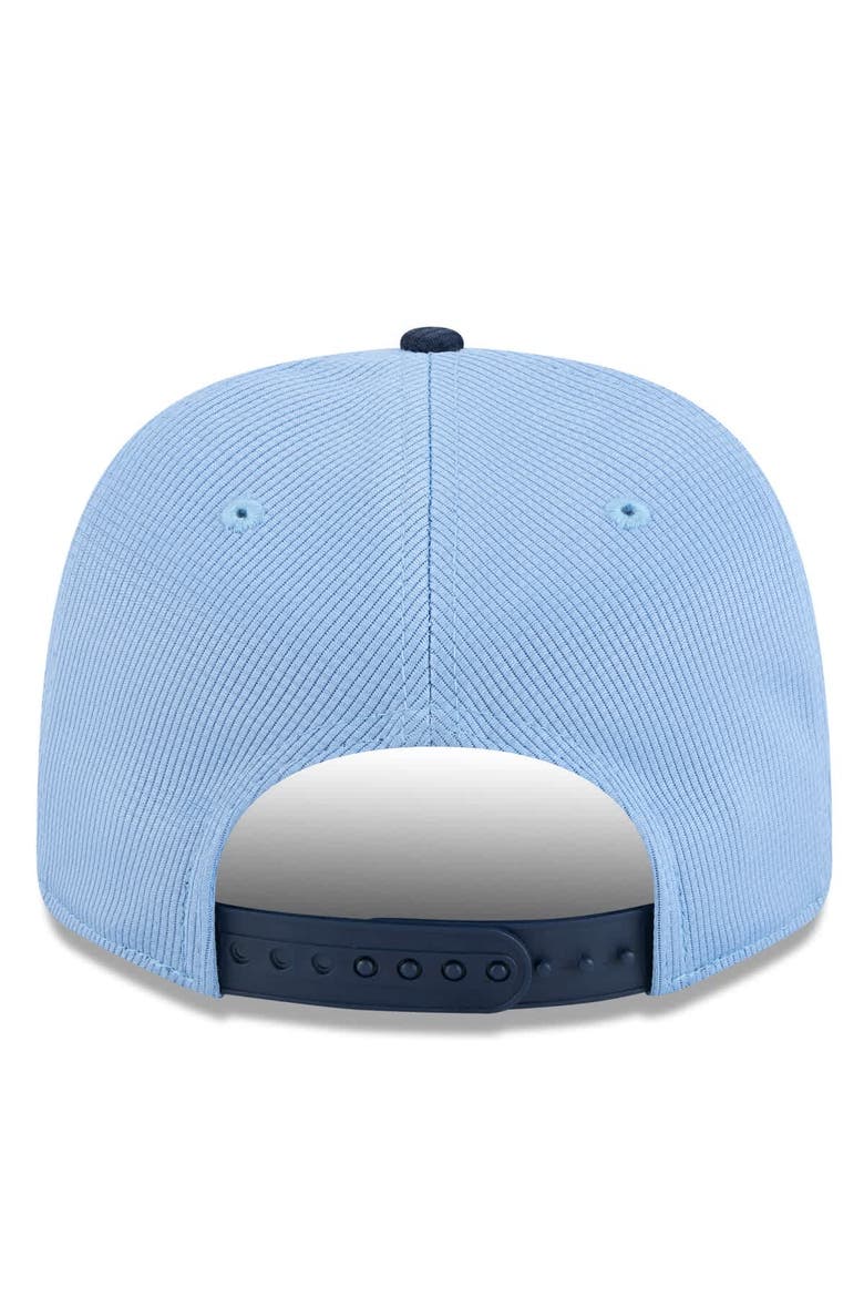 Men's New Era  Sky Blue/Navy Sporting Kansas City 2025 Jersey Hook 9SEVENTY Stretch-Snap Hat, Alternate, color, Light Blue