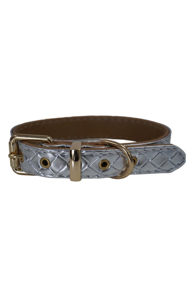 Bark by Dog Toga Luxury Dog Collar, Main, color, Silver