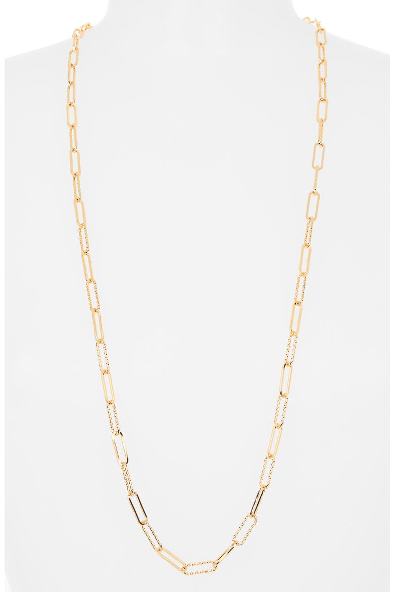 Textured Oval Link Chain Necklace, Alternate, color, GOLD