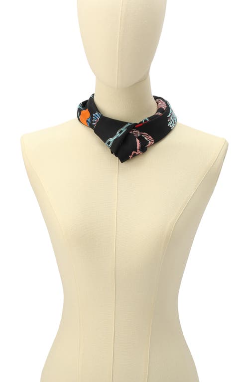 Kate Spade New York Lock And Key Silk Square Scarf In Planetary Navy