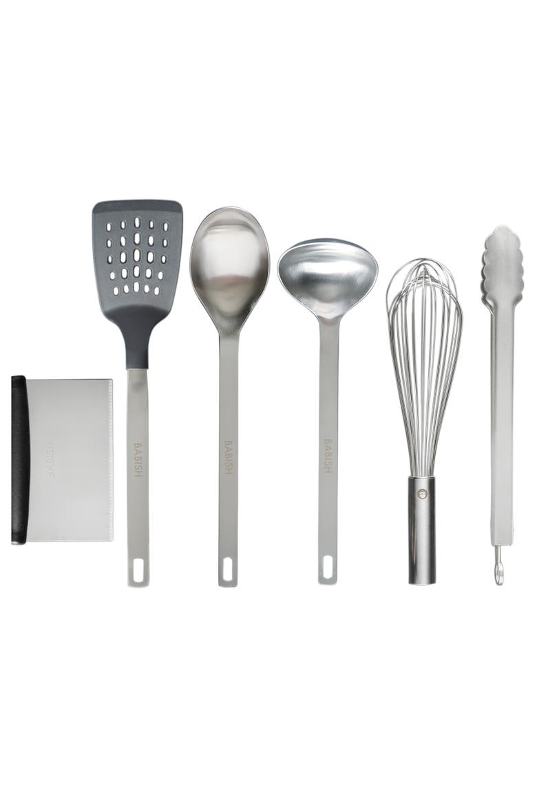11-Piece Wood and Silicone Kitchen Tool Set, Alternate, color, Stainless Steel