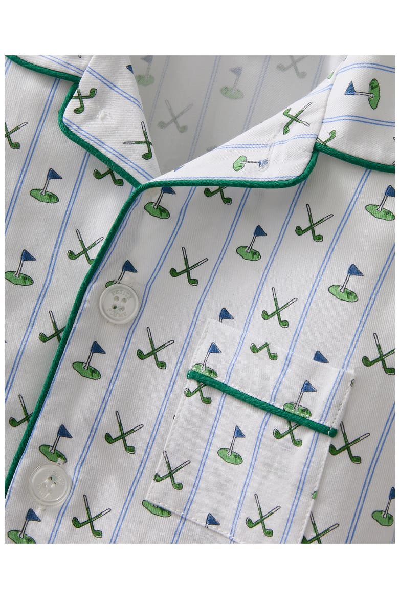 Classic Brushed Twill Two-Piece Pajamas, Alternate, color, GREEN