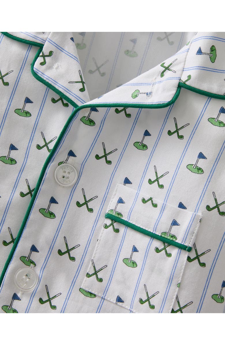 Petite Plume Classic Brushed Twill Two-Piece Pajamas, Alternate, color, 