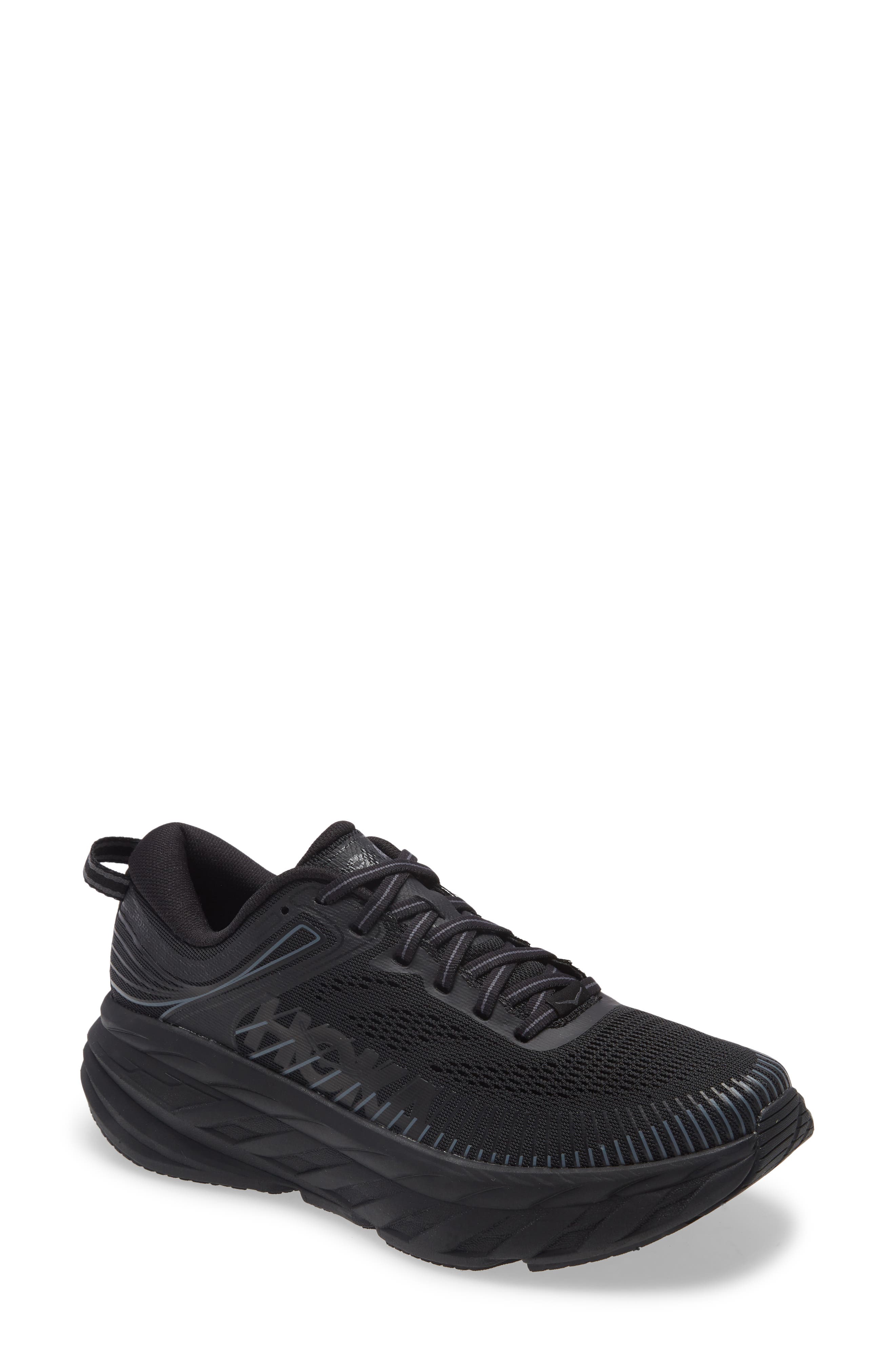Bondi 7 Running Shoe, Main, color, BLACK/ BLACK