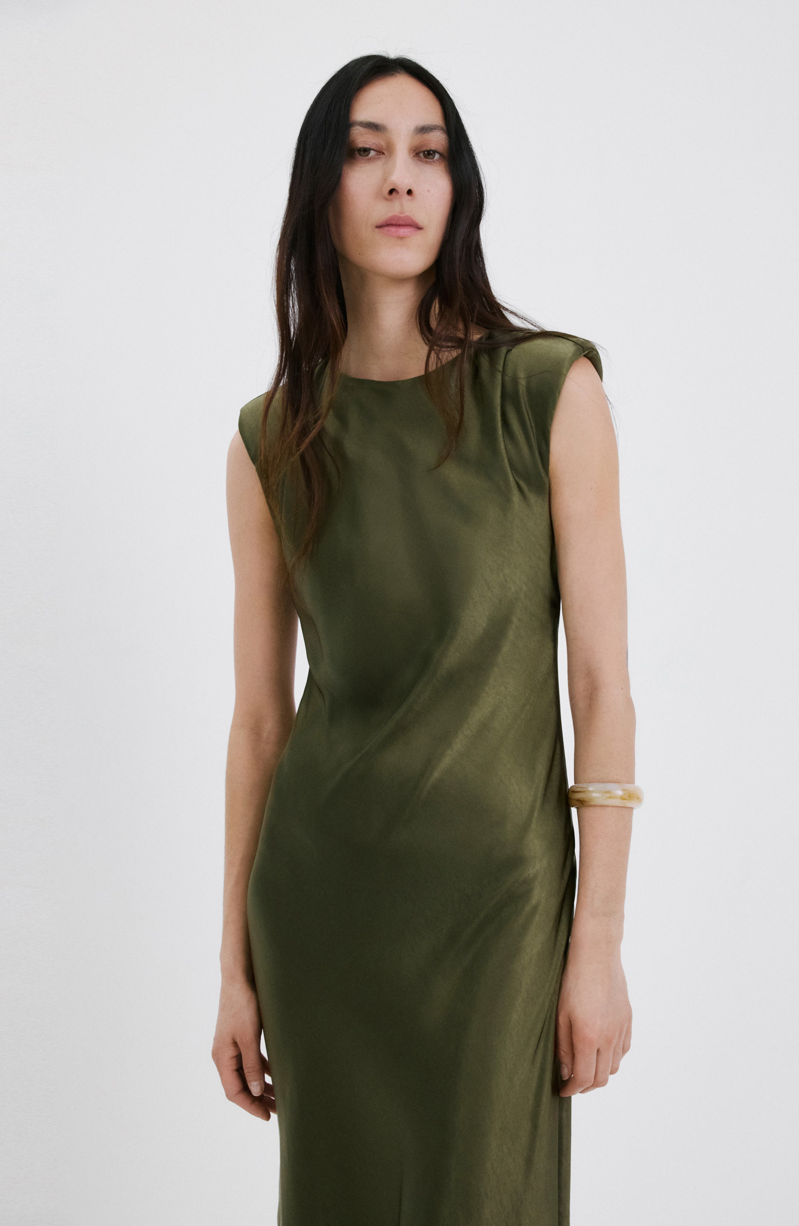 Sleeveless Satin Maxi Dress - image 2