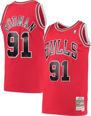 Mitchell & Ness Men's Mitchell & Ness Dennis Rodman Red Chicago Bulls Hardwood Classics 1997-98 Swingman Jersey