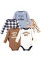  Brown Navy Mamas Boy 5-Pack