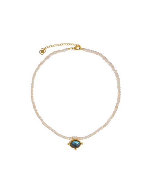 Sorel Pearl and Labradorite Beaded Necklace