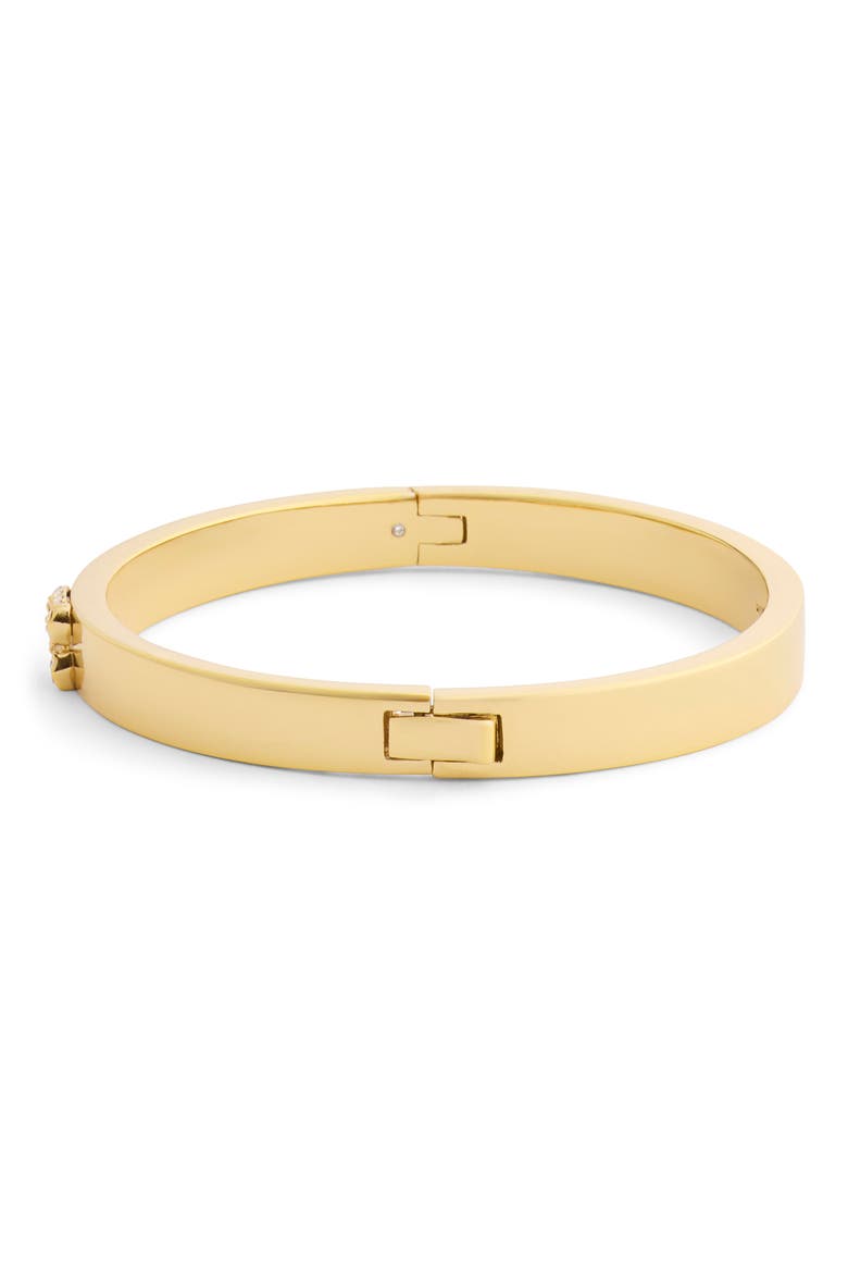 Sculpted C Pavé Hinge Bangle, Alternate, color, SHINY GOLD