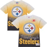 Mitchell & Ness Men's Mitchell & Ness  White Pittsburgh Steelers Team Burst Vintage Logo T-Shirt