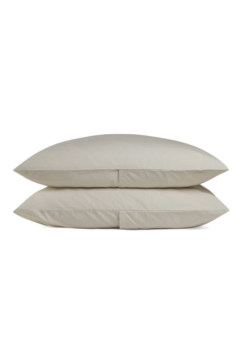 Set of 2 Brushed Cotton Pillowcases, Main, color, BONE