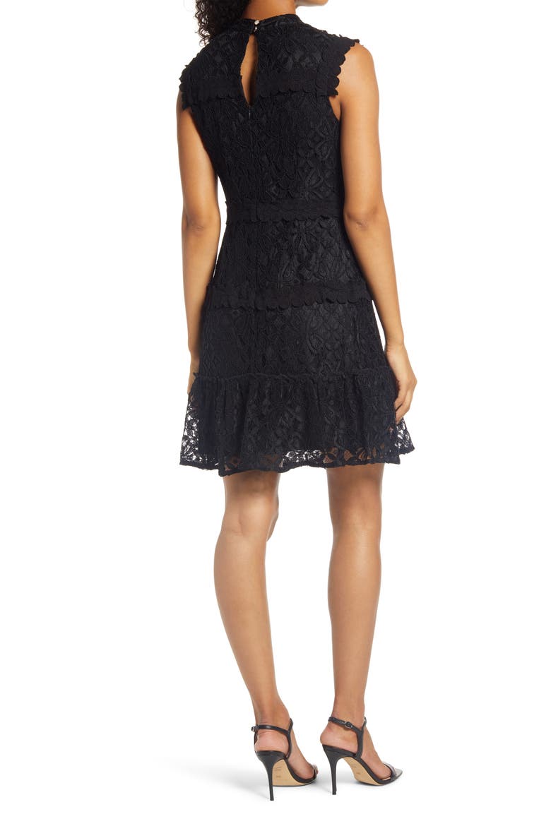 Lace Sheath Dress, Alternate, color, BLACK